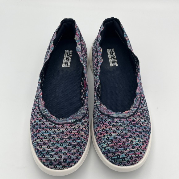 Skechers Shoes Womens Size 8.5 Blue Slip-On Go Walk Goga Max Sneakers Comfort - Picture 7 of 16